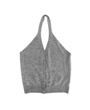 Nirbel Button Halter Knit Top