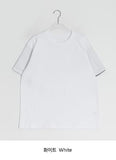 [unisex] Suzuna Basic Color Matching Roll-Up Short Sleeve Tee