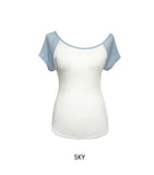 Bunny Raglan One-Shoulder Short Sleeve