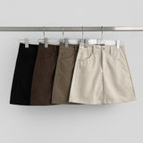 Corduroy H-Line Mini Skirt Pants