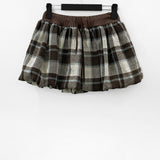 Shigo Check Balloon Mini Skirt