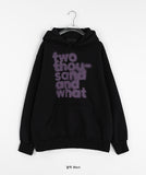 [unisex] Dokiri Lettering Brushed Hoodie