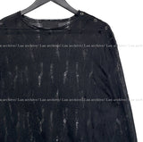 Damage snap see-through knit
