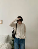 Makyu See-through Summer Round Knit Cardigan