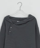 [Unisex] Hinkmo Side Button Waffle Hoodie
