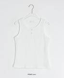 Tintree ribbed button sleeveless
