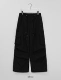 Hutin Nylon Cargo Wide Pants