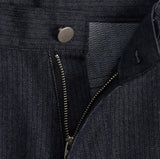 Ben's Herringbone Curved Balloon Denim Pants
