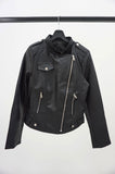 neck button rider jacket