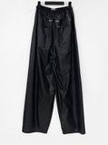 Nunt Band Coated Leather Pants