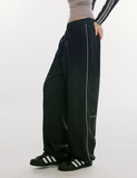 Basic Nylon Piping Pants