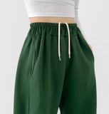 Brushed Bly Vivid Color Long Wide Banding Training Pants