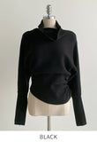 Nemad Gaori Button Shirring Turtleneck Knit