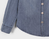 Shuffle western incision pocket long sleeve denim shirt