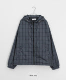 [Unisex] Kudalon Check Over Hood Windbreaker