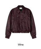 Edion Crop Leather Jacket