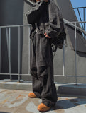 Detro denim wide track pants