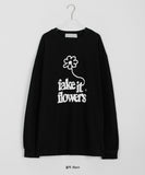 [unisex] Kyoa Flower Printing Long Sleeve Tee