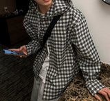 Hooded check shirt