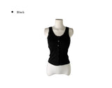 [with cup] Sedal Cap Lace Button Sleeveless