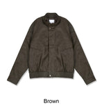 Heads oversized fit leather jacket