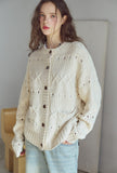 Openwork Round Knit Cardigan