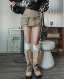 Pou Zipper Utility Pocket Skirt Pants