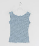 Uta Wavy Flower Punching Layered Sleeveless