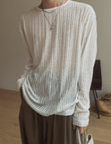 Kir Rib See-Through Long Sleeve