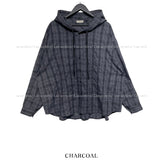 Awesome balloon check hooded shirt