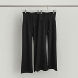 Flowy Fold Low-Rise Bootcut Banding Pants