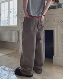 Robed Quad Pocket Wide Cotton Pants