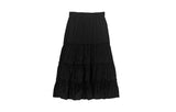 Crum Lace Banding Long Tiered Skirt
