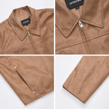 Minimal Crop Vegan Leather Jacket