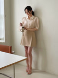 Rubille Collar See-through Frill Blouse