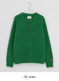Genif Raglan Round Button Knit