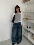 Yuan Halter Sleeveless Layered T-Shirt Set