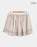 Putine Lace Satin Mini Skirt
