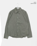 Big check collar overfit long-sleeved shirt