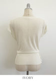 Niroin Cross Cap Sleeve Short Sleeve