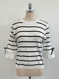 Ilon Layered Ribbon Stripe Three Quarter Knit