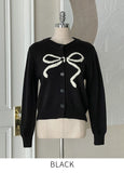 Evely Ribbon Round Knit Cardigan
