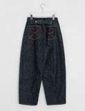 Tentin Adjust Raw Denim Wide Pants