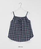 Mimelo Check Ribbon Bustier Sleeveless