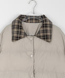 Kobani button check collar color matching padding
