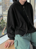 Unisex basic 2-way hood zip-up