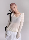 SEE-THROUGH V NECK NT