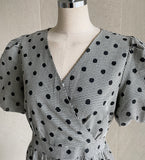 Bteen Puff Check Dot Wrap One Piece (Strap Set)