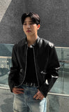 Derock Leather Blouson Jacket