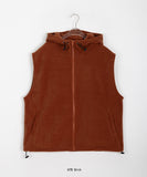 [unisex] Moel hood fleece zip-up vest